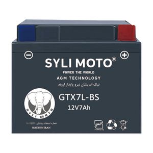 باتری موتورسیکلت 12ولت7 آمپر سایلی موتو مدل gtx7l bs